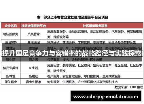 提升国足竞争力与容错率的战略路径与实践探索 提升国足竞争力与容错率的战略路径与实践探索